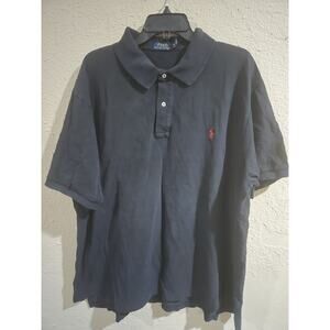 Polo Ralph Lauren Polo Shirt, Short Sleeve, Black, 100% Cotton, Men's Size 3X